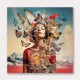 Beauty With Butterfly Crown 4 Collage Wall Art