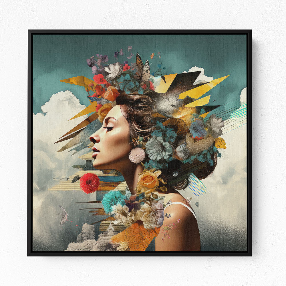 Beauty With Flowers 4 Collage Wall Art Beauty With Flowers 4 Collage Wall Art