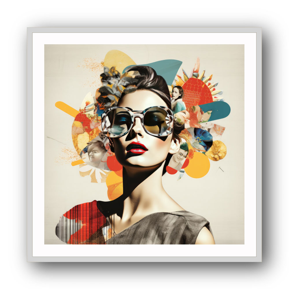 Woman Portrait 5 Collage Wall Art Woman Portrait 5 Collage Wall Art