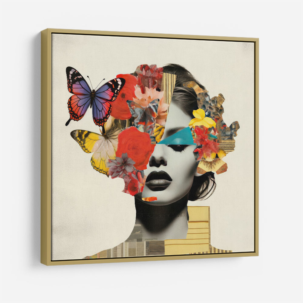 Butterfly Face 2 Collage Wall Art
