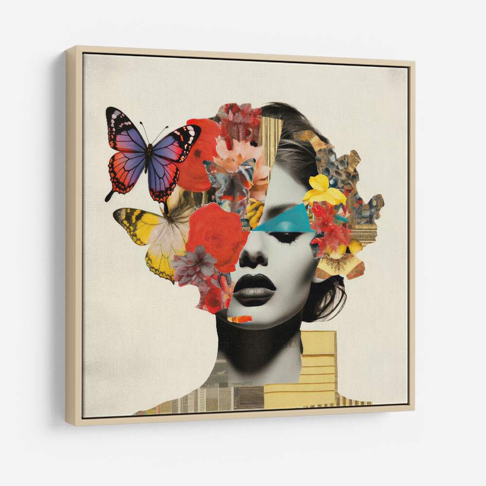 Butterfly Face 2 Collage Wall Art