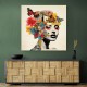 Flowers & Butterfly Face Collage 5 Wall Art