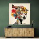 Flowers & Butterfly Face Collage 5 Wall Art Flowers & Butterfly Face Collage 5 Wall Art