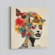 Flowers & Butterfly Face Collage 5 Wall Art Flowers & Butterfly Face Collage 5 Wall Art
