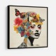Flowers & Butterfly Face Collage 5 Wall Art Flowers & Butterfly Face Collage 5 Wall Art