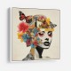 Flowers & Butterfly Face Collage 5 Wall Art Flowers & Butterfly Face Collage 5 Wall Art