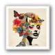 Flowers & Butterfly Face Collage 5 Wall Art Flowers & Butterfly Face Collage 5 Wall Art