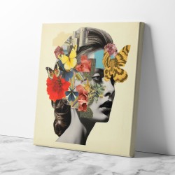 Butterfly Face Collage Wall Art