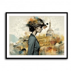 Scenic Watercolour Women Fusion Collage Wall Art