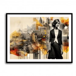 Scenic Watercolour Women 2 Fusion Collage Wall Art