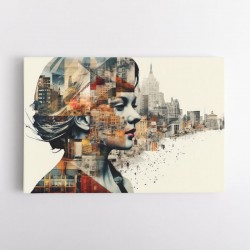 Scenic Watercolour Women 3 Fusion Collage Wall Art