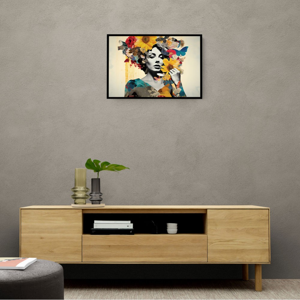Flowers & Butterfly Women 2 Fusion Collage Wall Art Flowers & Butterfly Women 2 Fusion Collage Wall Art