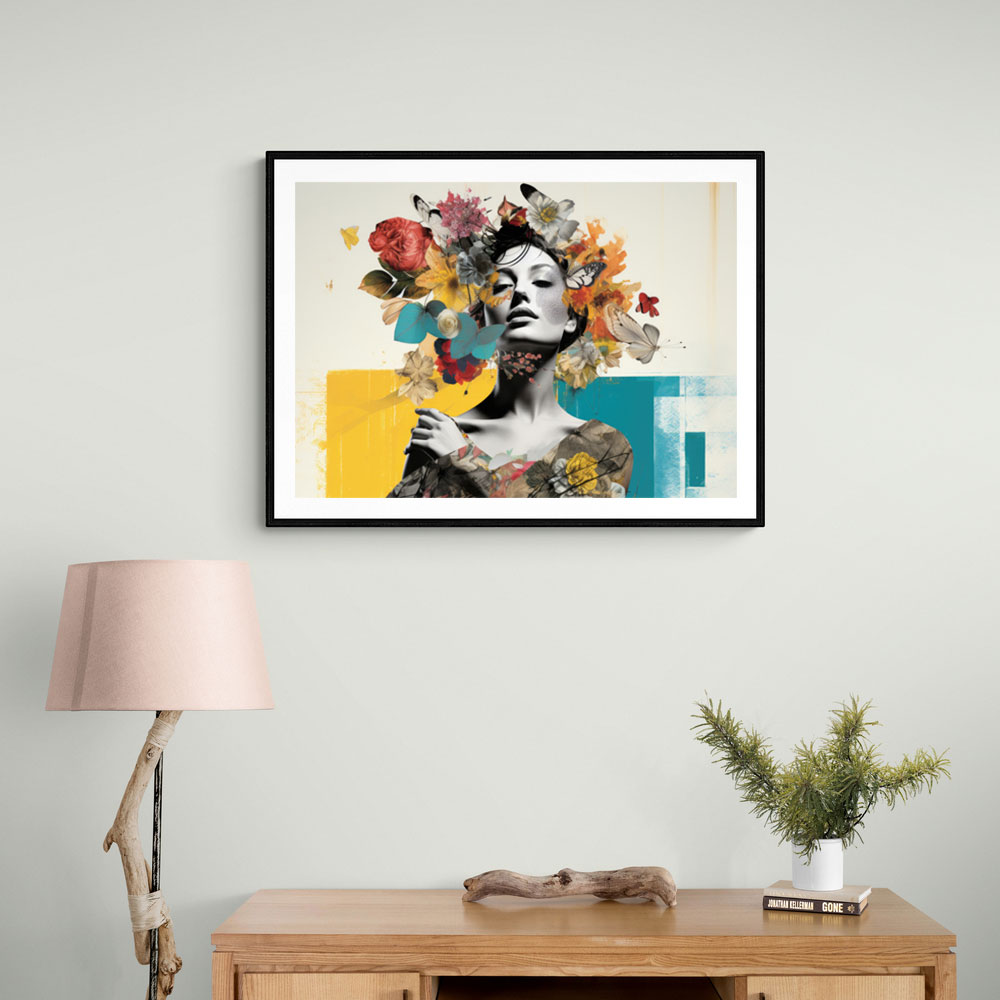 Flowers & Butterfly Women 3 Fusion Collage Wall Art Flowers & Butterfly Women 3 Fusion Collage Wall Art