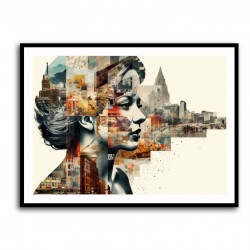 Scenic Watercolour Women 4 Fusion Collage Wall Art