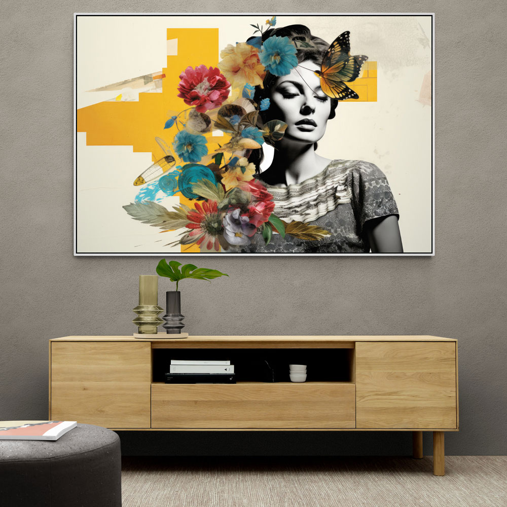 Flowers & Butterfly Women 7 Fusion Collage Wall Art Flowers & Butterfly Women 7 Fusion Collage Wall Art