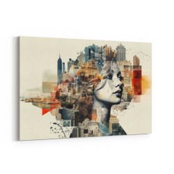 Urban Woman 2 Fusion Collage Wall Art