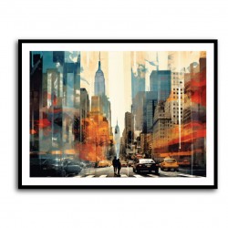 Urban City Fusion Collage Wall Art