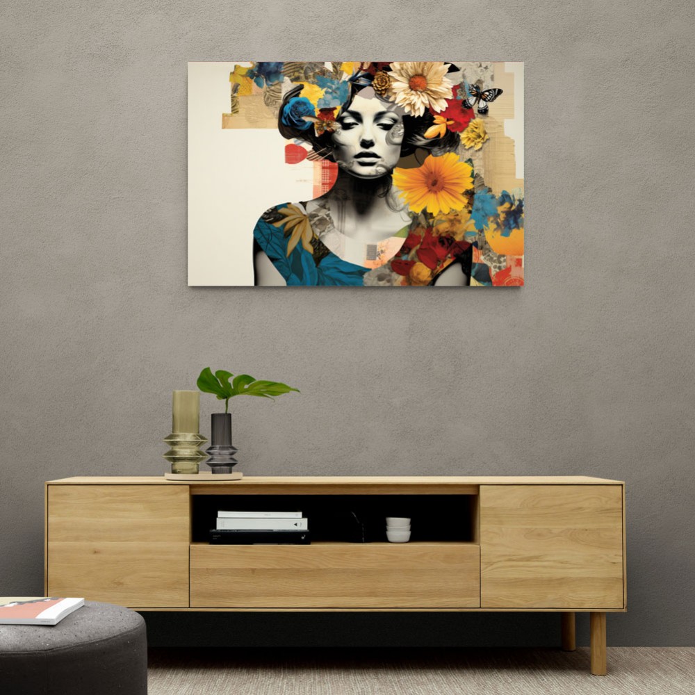 Flowers & Butterfly Women 9 Fusion Collage Wall Art Flowers & Butterfly Women 9 Fusion Collage Wall Art