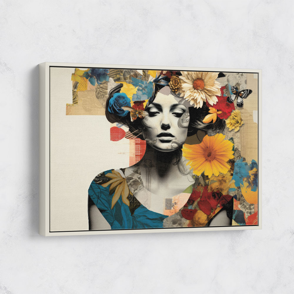 Flowers & Butterfly Women 9 Fusion Collage Wall Art Flowers & Butterfly Women 9 Fusion Collage Wall Art