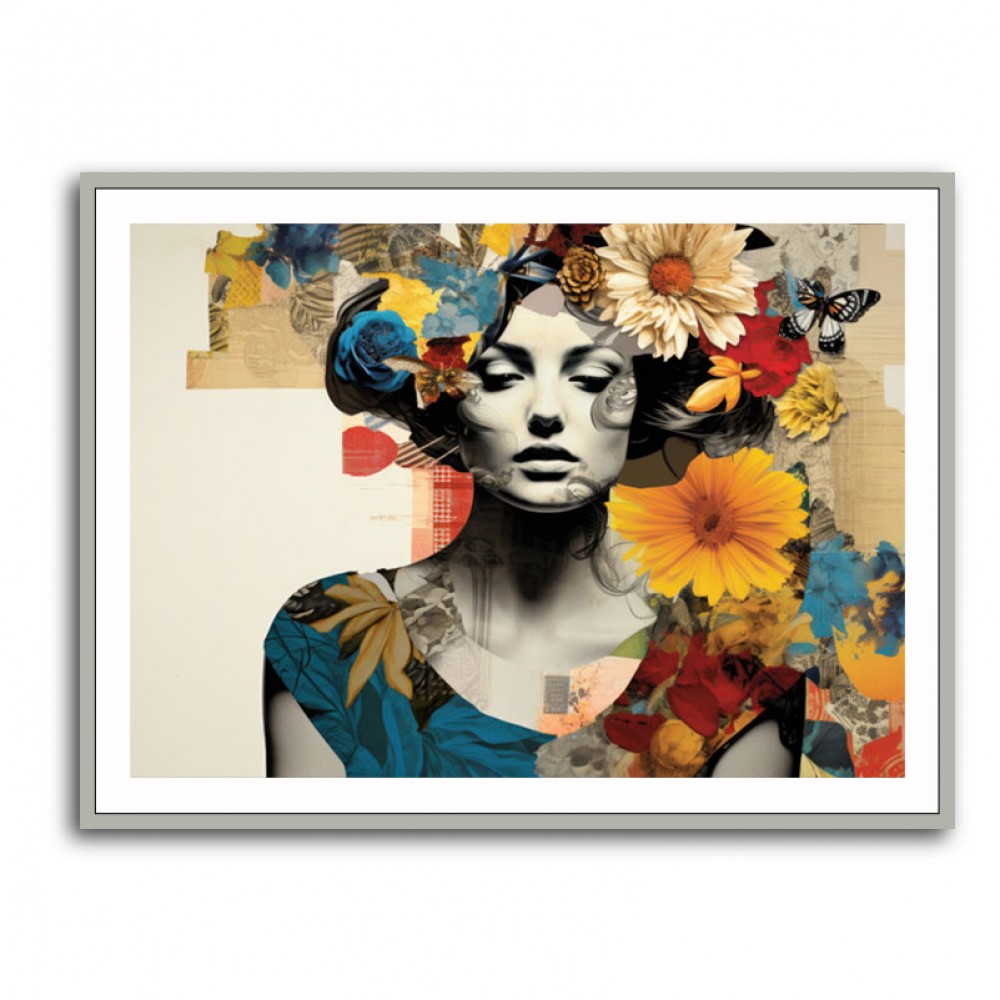 Flowers & Butterfly Women 9 Fusion Collage Wall Art Flowers & Butterfly Women 9 Fusion Collage Wall Art