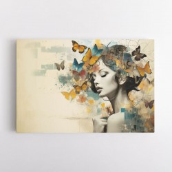 Beauty With Butterfly Crown 6 Collage Wall Art