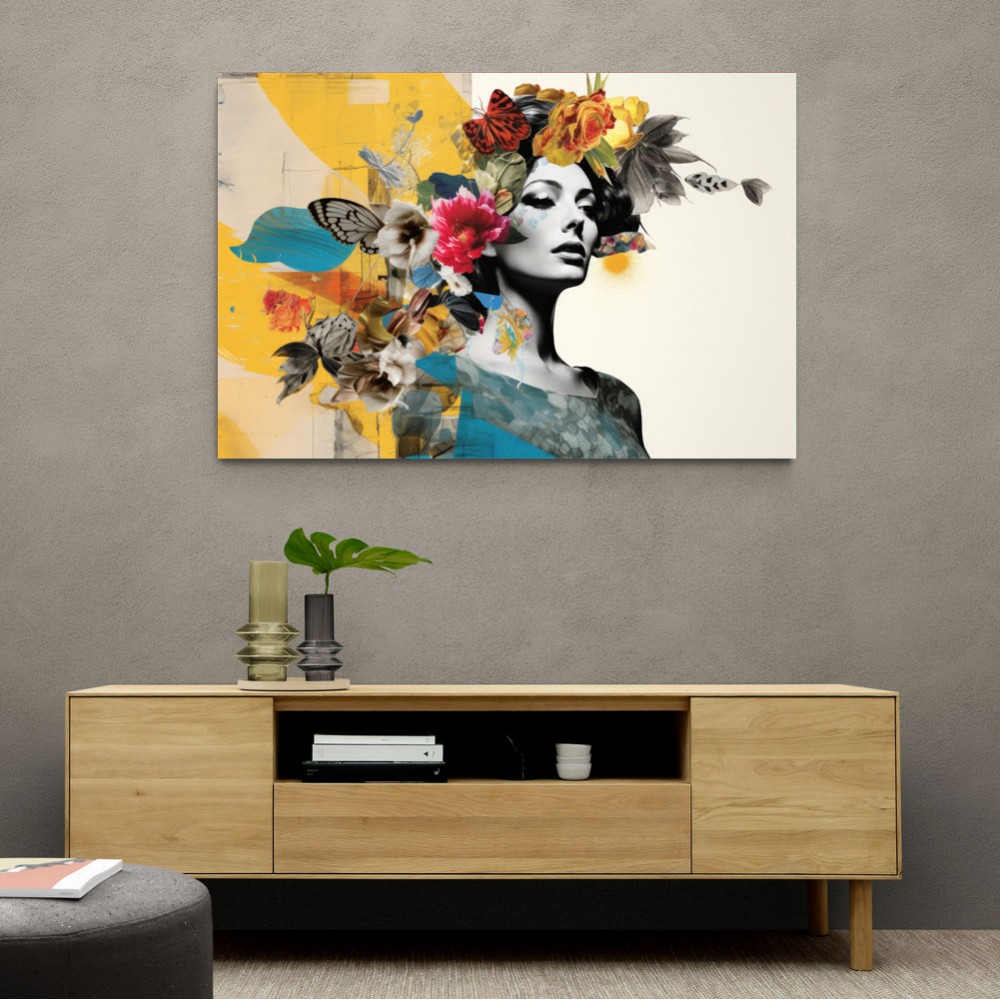 Flowers & Butterfly Women 14 Fusion Collage Wall Art Flowers & Butterfly Women 14 Fusion Collage Wall Art