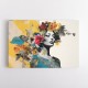 Choose Product Type:: Canvas Flowers & Butterfly Women 14 Fusion Collage Wall Art