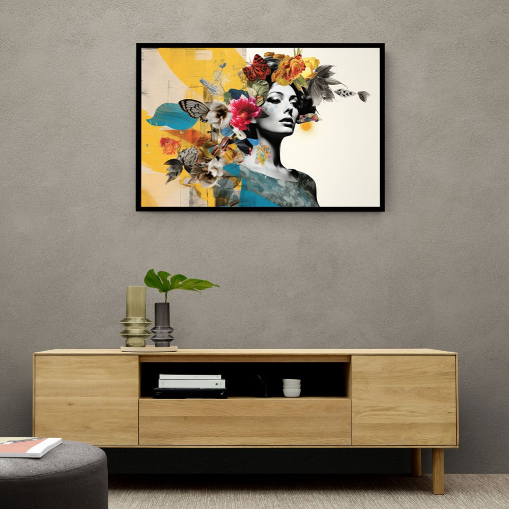 Flowers & Butterfly Women 14 Fusion Collage Wall Art Flowers & Butterfly Women 14 Fusion Collage Wall Art