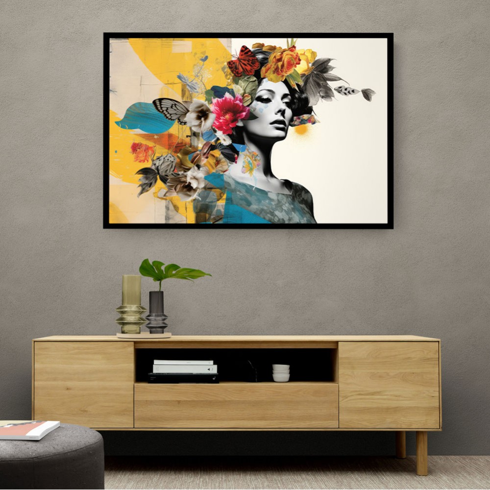 Flowers & Butterfly Women 14 Fusion Collage Wall Art Flowers & Butterfly Women 14 Fusion Collage Wall Art