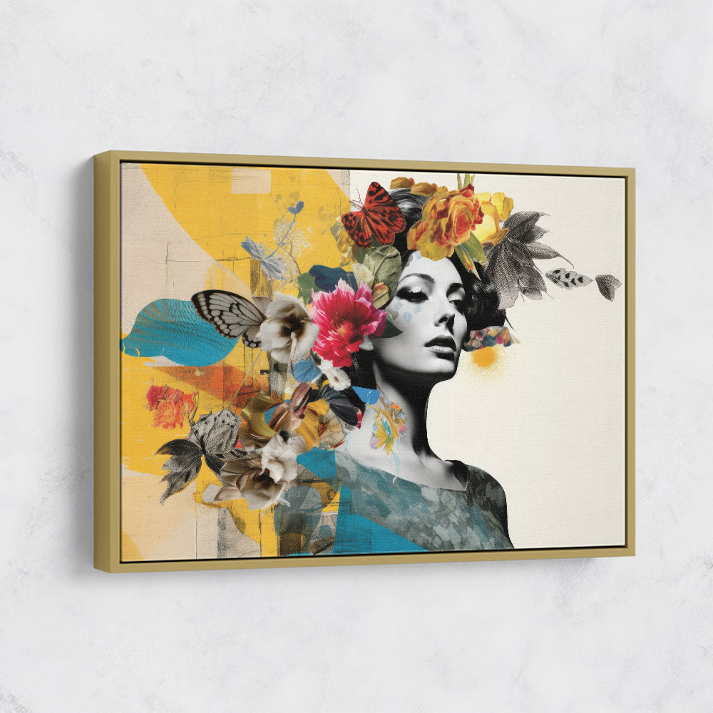 Flowers & Butterfly Women 14 Fusion Collage Wall Art Flowers & Butterfly Women 14 Fusion Collage Wall Art