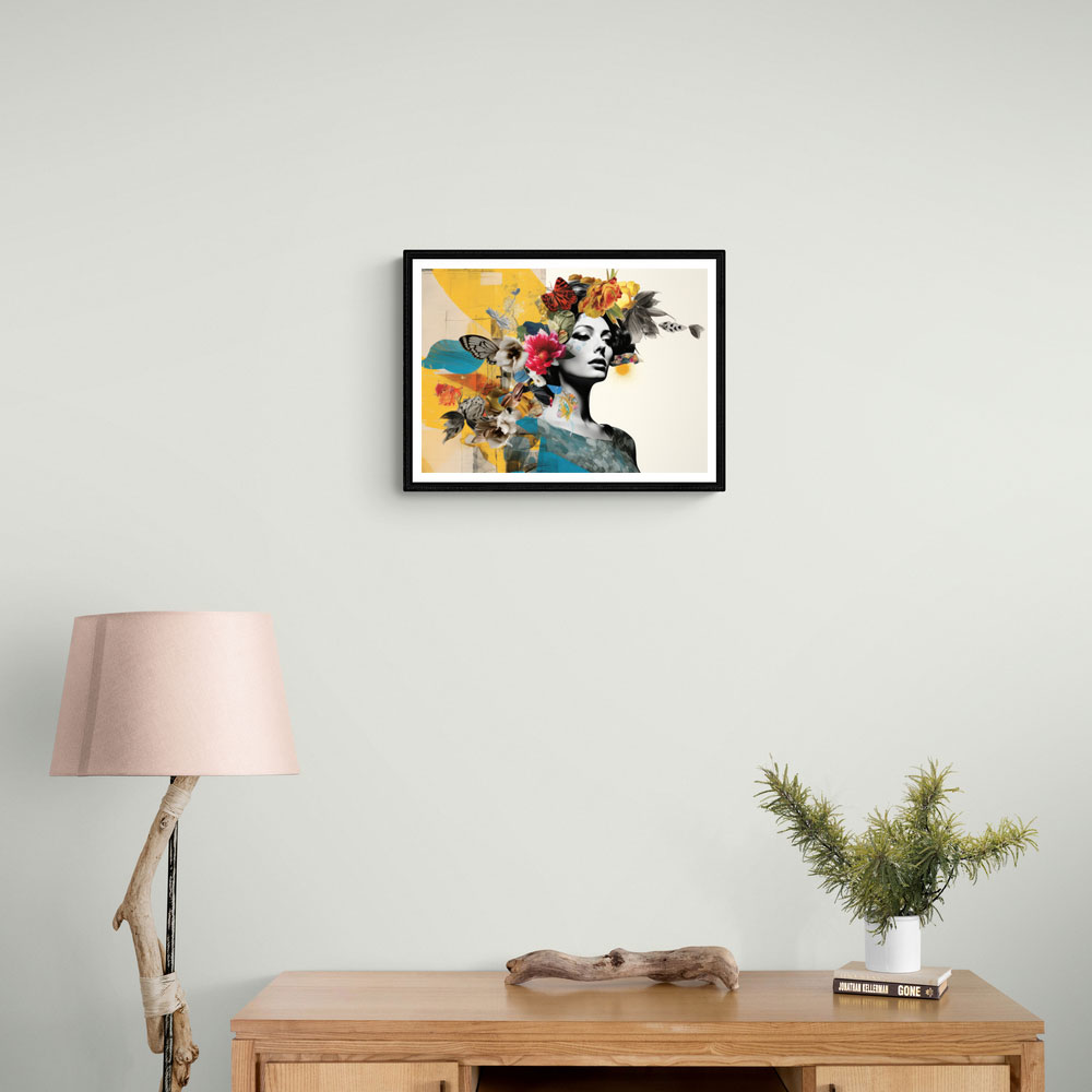 Flowers & Butterfly Women 14 Fusion Collage Wall Art Flowers & Butterfly Women 14 Fusion Collage Wall Art
