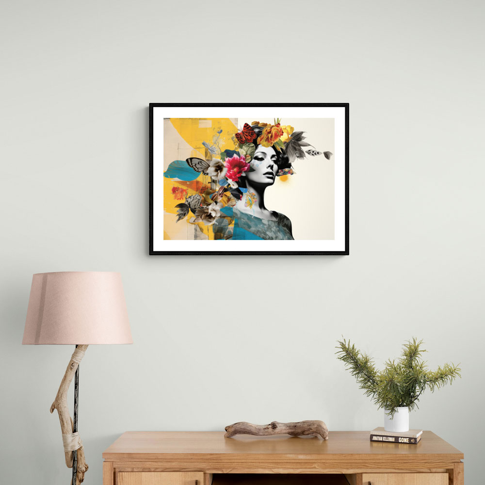Flowers & Butterfly Women 14 Fusion Collage Wall Art Flowers & Butterfly Women 14 Fusion Collage Wall Art