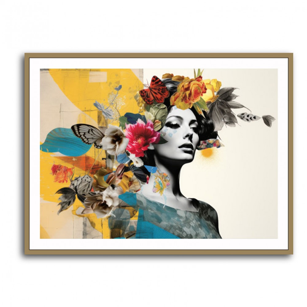 Flowers & Butterfly Women 14 Fusion Collage Wall Art Flowers & Butterfly Women 14 Fusion Collage Wall Art