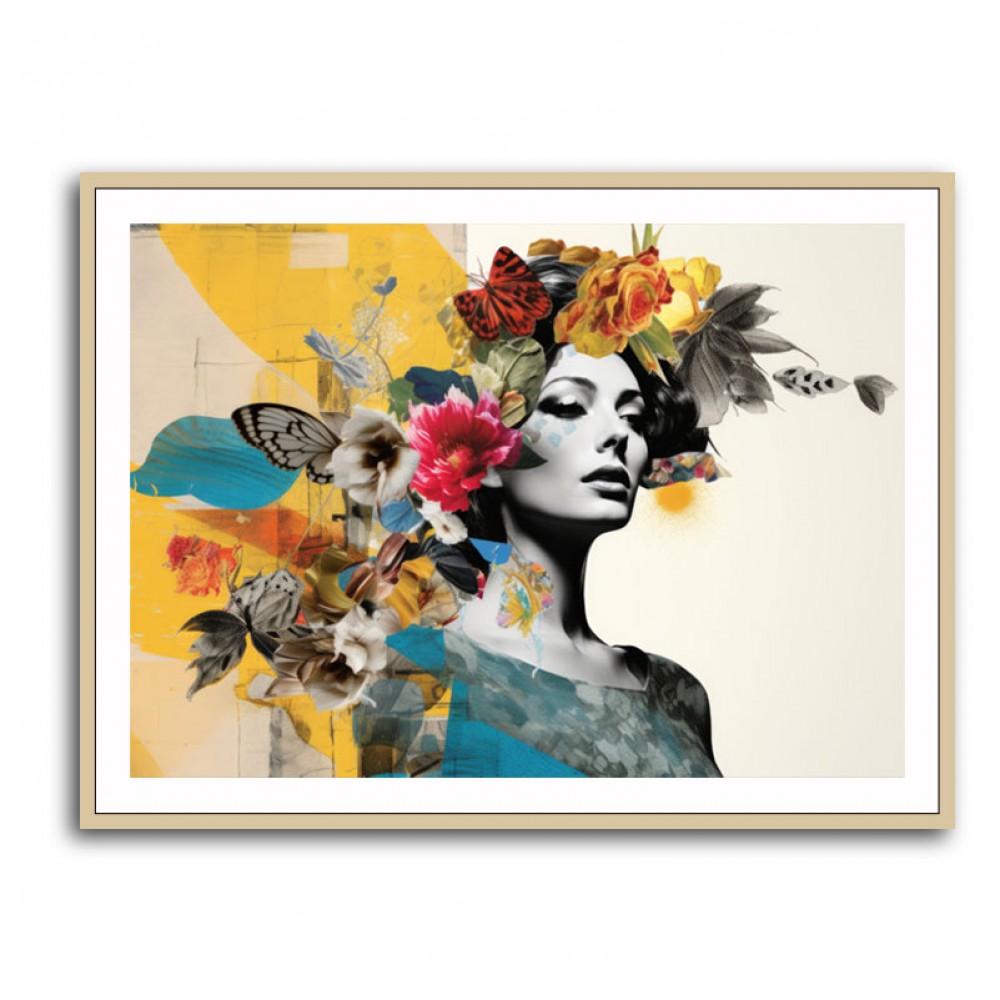 Flowers & Butterfly Women 14 Fusion Collage Wall Art Flowers & Butterfly Women 14 Fusion Collage Wall Art