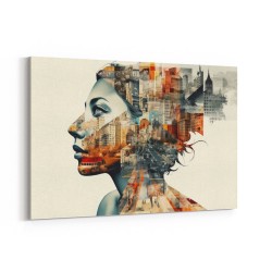 Urban Woman 3 Fusion Collage Wall Art