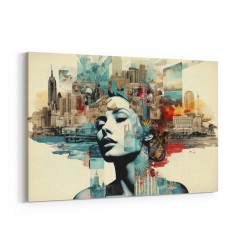 Urban Woman 4 Fusion Collage Wall Art