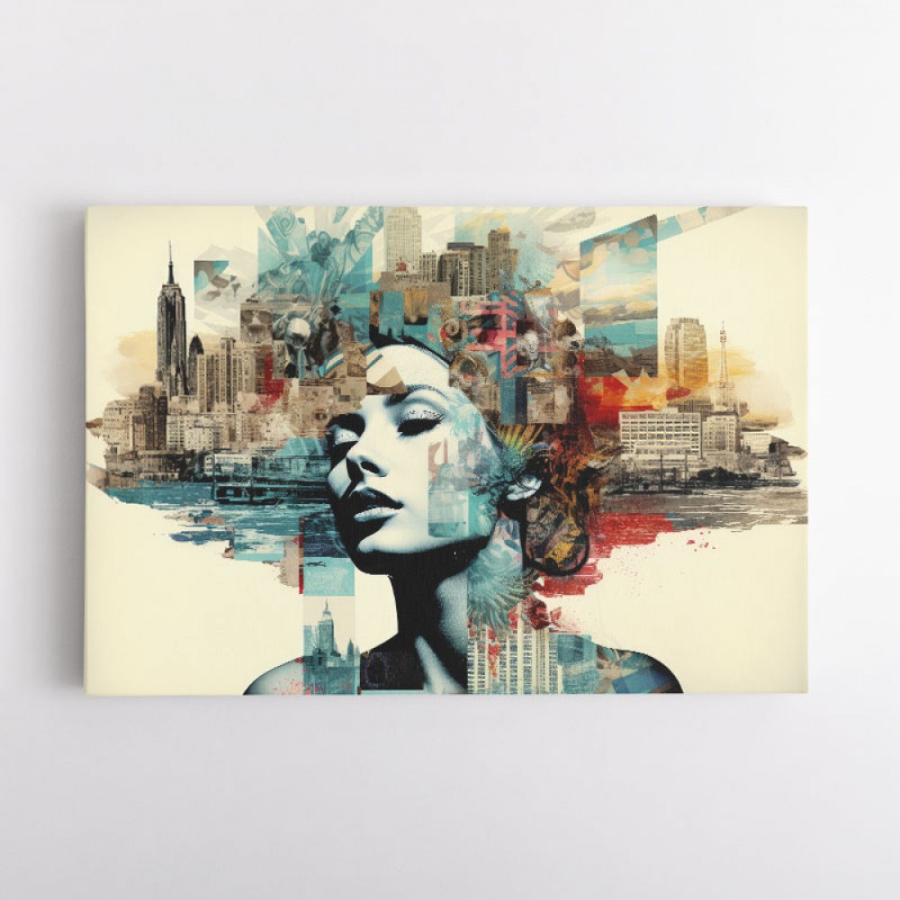 Urban Woman 4 Fusion Collage Wall Art
