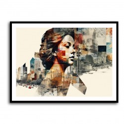 Urban Woman 5 Fusion Collage Wall Art