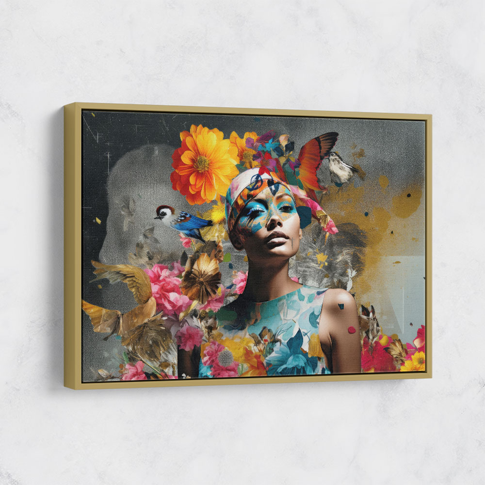 Flowers & Butterfly Women 17 Fusion Collage Wall Art Flowers & Butterfly Women 17 Fusion Collage Wall Art