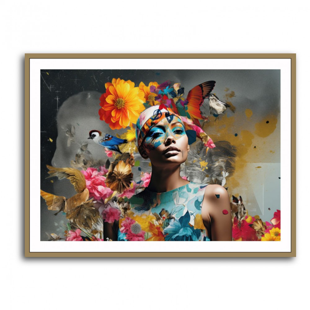 Flowers & Butterfly Women 17 Fusion Collage Wall Art Flowers & Butterfly Women 17 Fusion Collage Wall Art