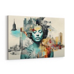 Urban Woman 6 Fusion Collage Wall Art