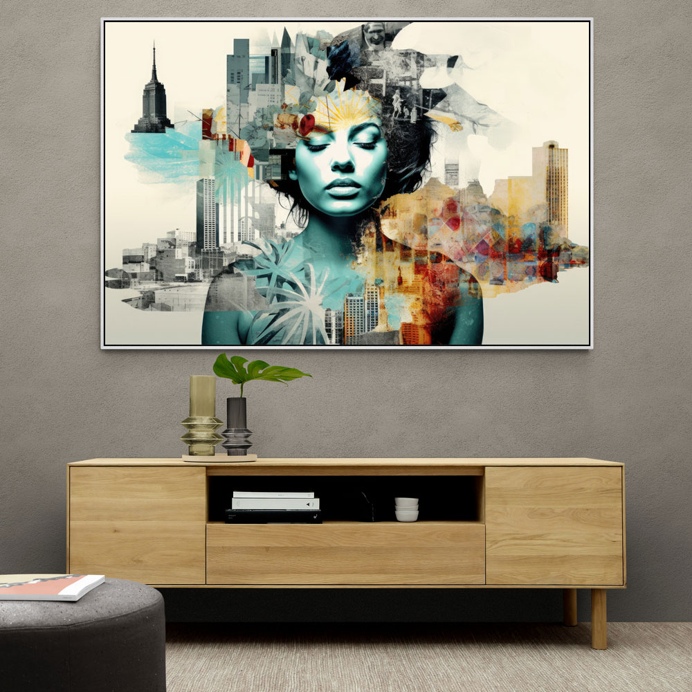 Urban Woman 6 Fusion Collage Wall Art Urban Woman 6 Fusion Collage Wall Art