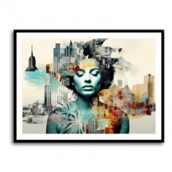 Urban Woman 6 Fusion Collage Wall Art