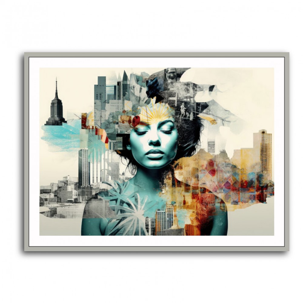 Urban Woman 6 Fusion Collage Wall Art