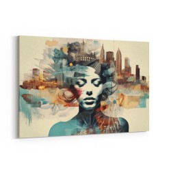 Urban Woman 7 Fusion Collage Wall Art