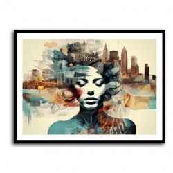 Urban Woman 7 Fusion Collage Wall Art