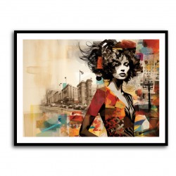 Urban Woman 8 Fusion Collage Wall Art