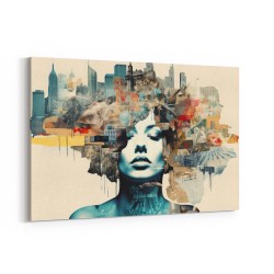 Urban Woman 9 Fusion Collage Wall Art