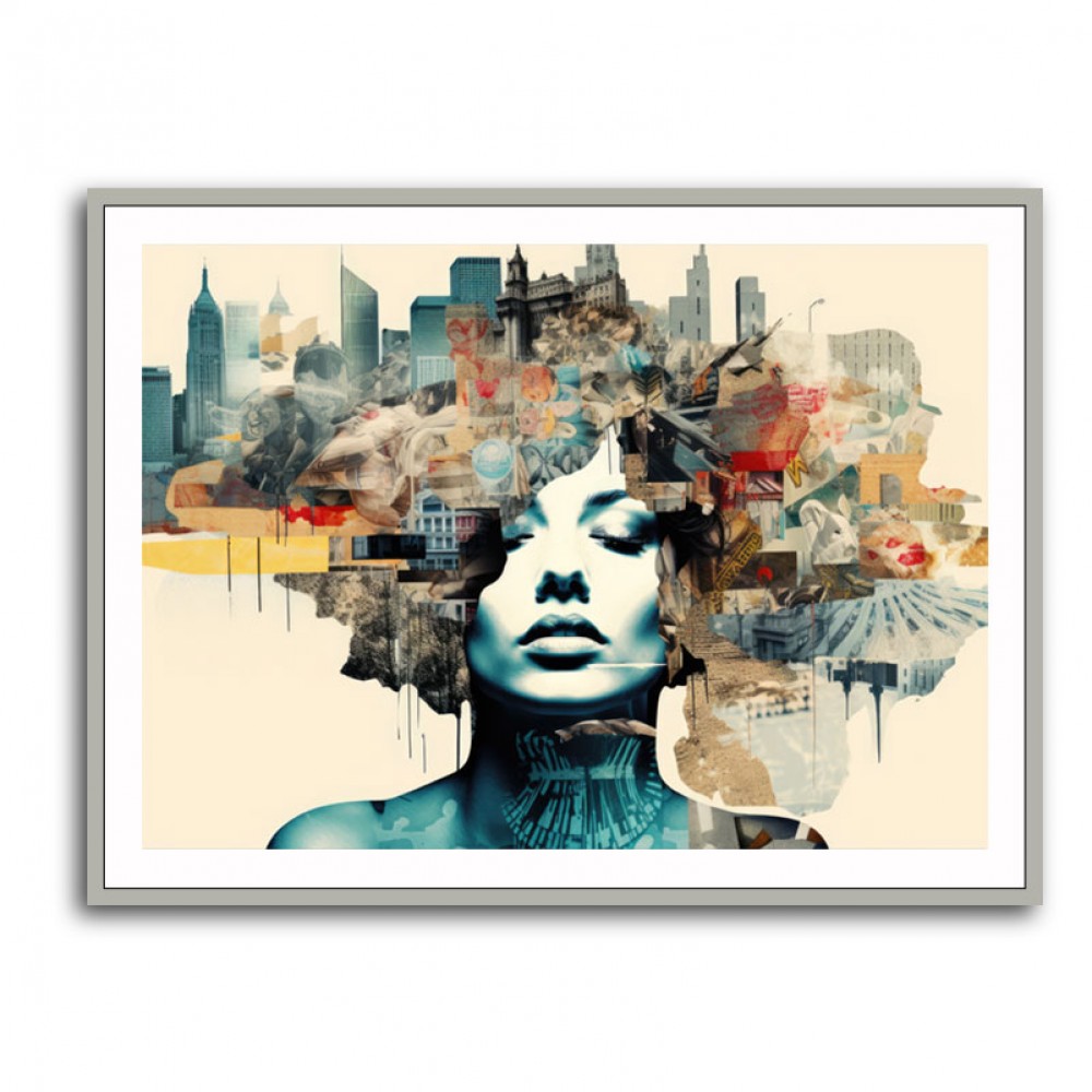 Urban Woman 9 Fusion Collage Wall Art