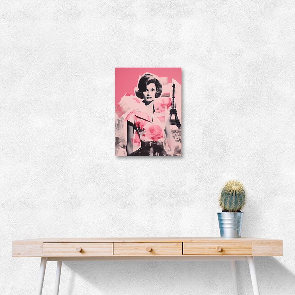 Eiffel Retro Pink Collage